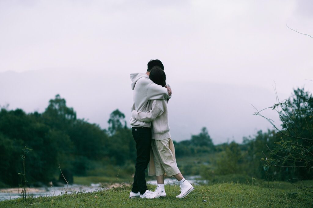 couple, river, hug, trees, man, woman, romantic, love, nature, couple, hug, hug, hug, hug, hug, love, love