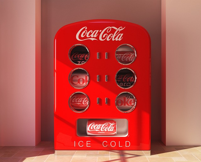 refrigerator, red, soda, drink, coke, cold, coke, coke, coke, coke, coke